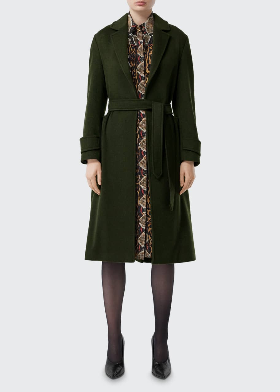Burberry Sherringham Cashmere Wrap Front Coat Bergdorf Goodman