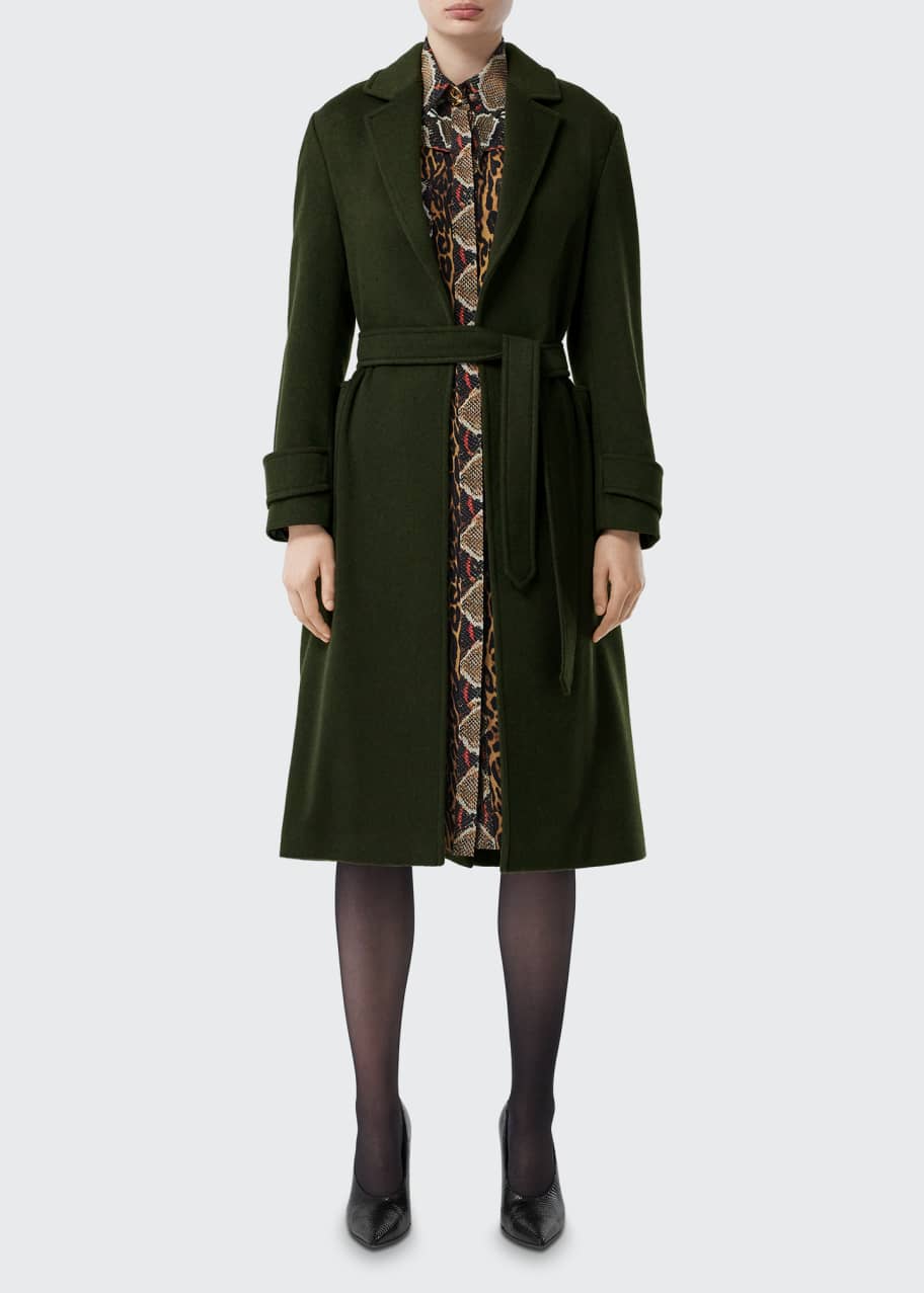 Image 1 of 1: Sherringham Cashmere Wrap Front Coat