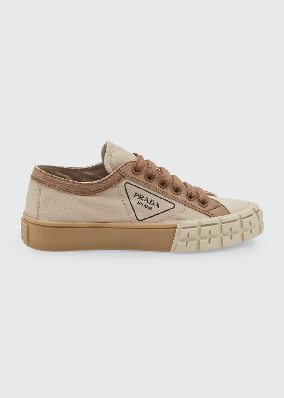 Image 1 of 1: Low-Top Chunky Sneakers with Triangle Logo