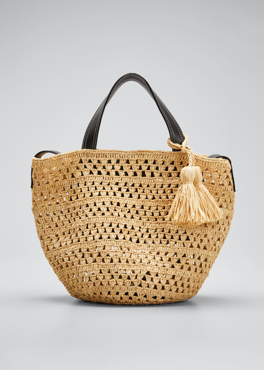 Stella mccartney straw bucket bag best sale