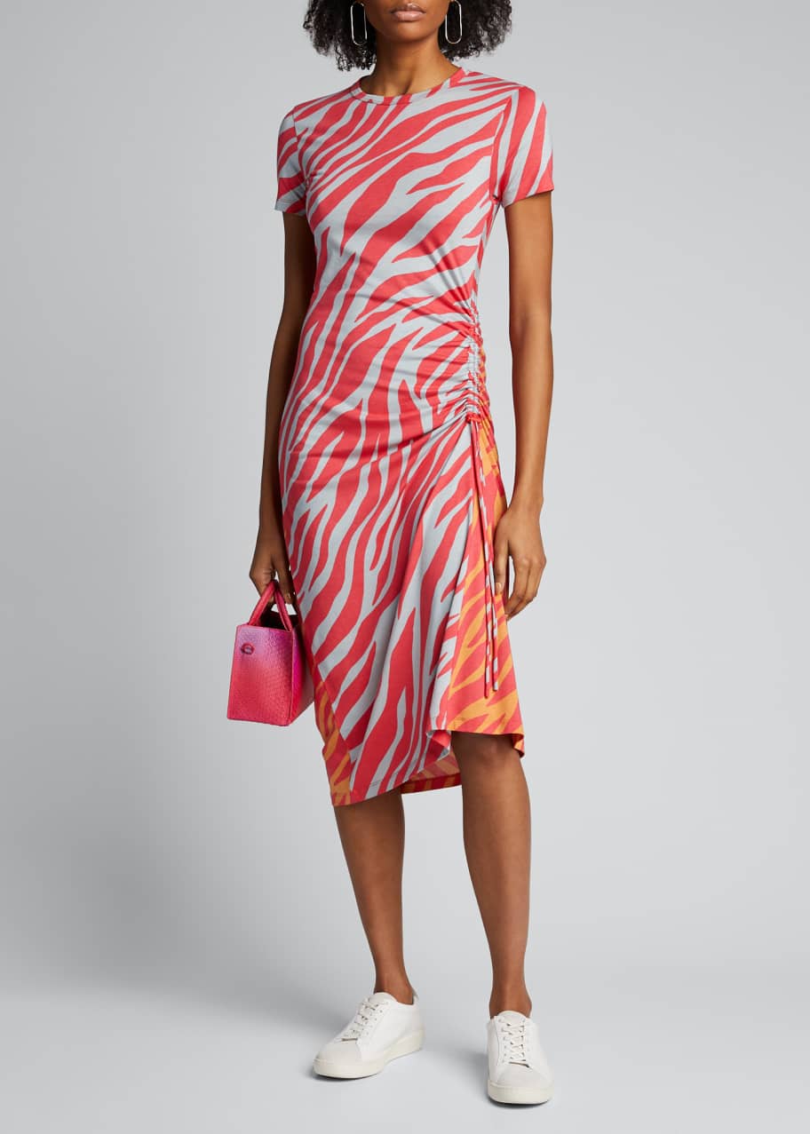 Rag & Bone Ina Tiger-Stripe Midi Dress - Bergdorf Goodman