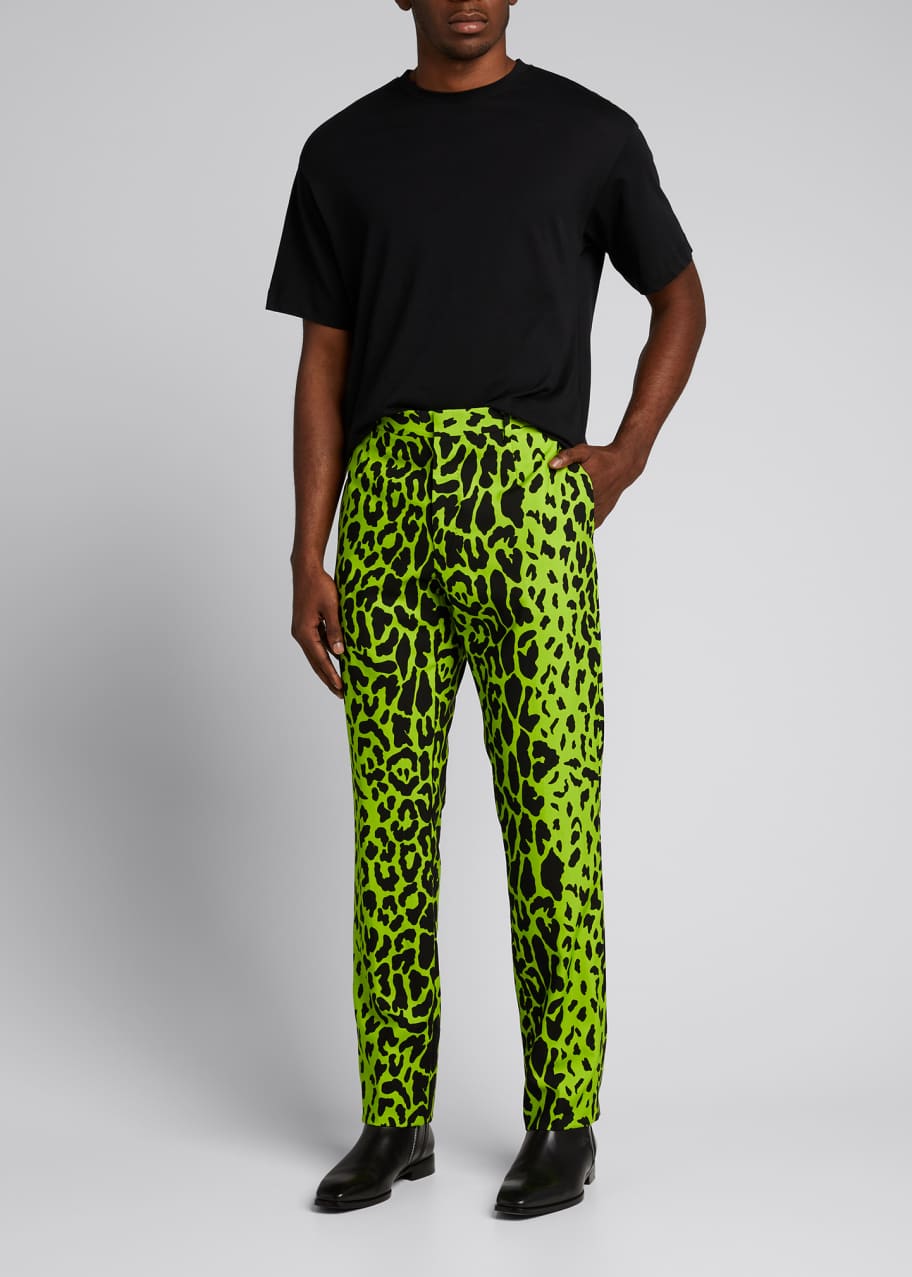 Image 1 of 1: Men's Animal-Print Neon Pants