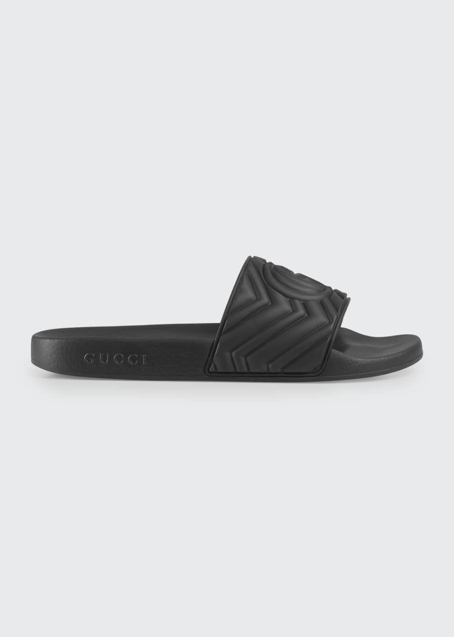 Image 1 of 1: Men's Quilted Rubber Slide Sandals
