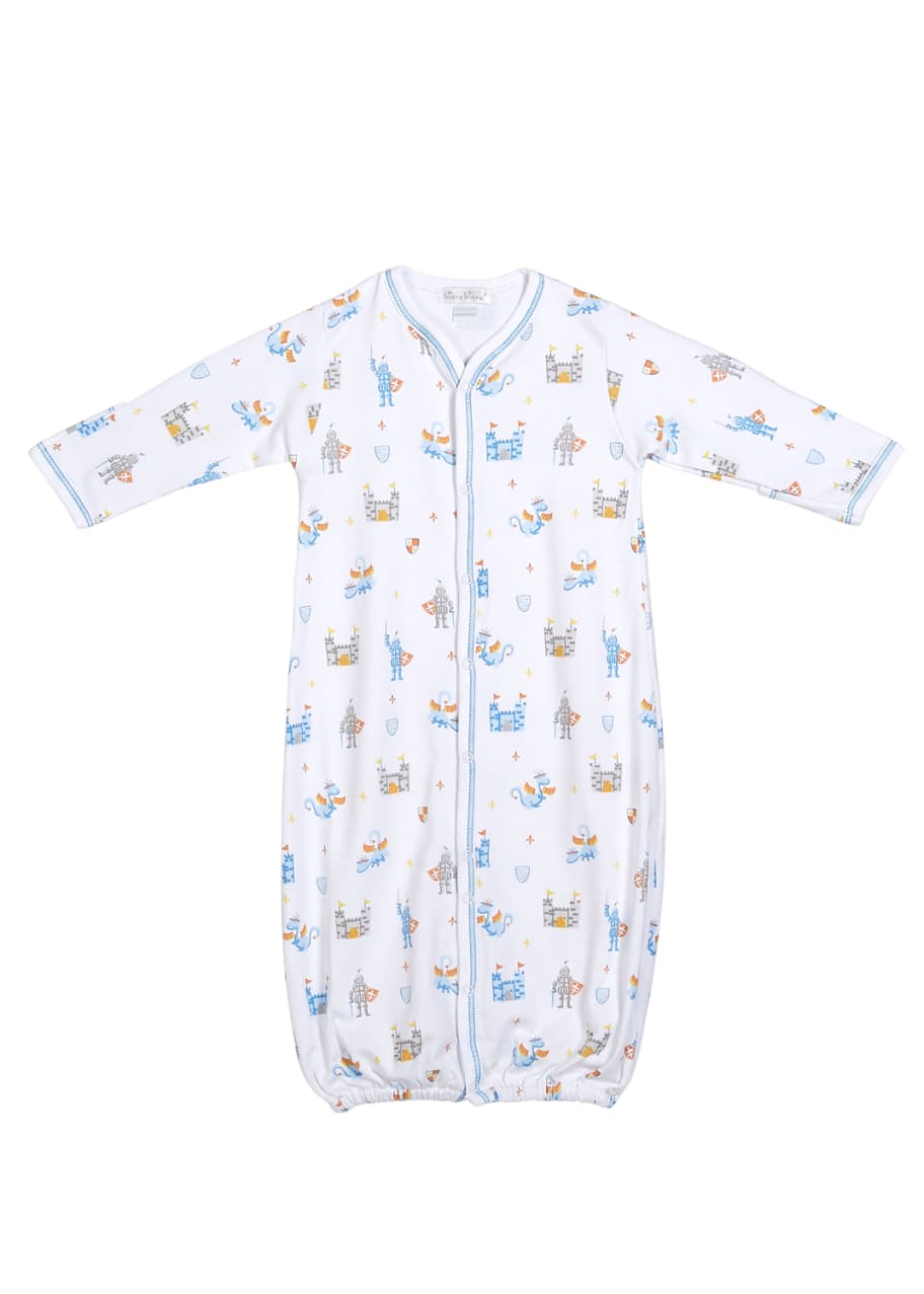 Kissy Kissy Dragon Castle Printed Convertible Sleep Gown, Size Newborn