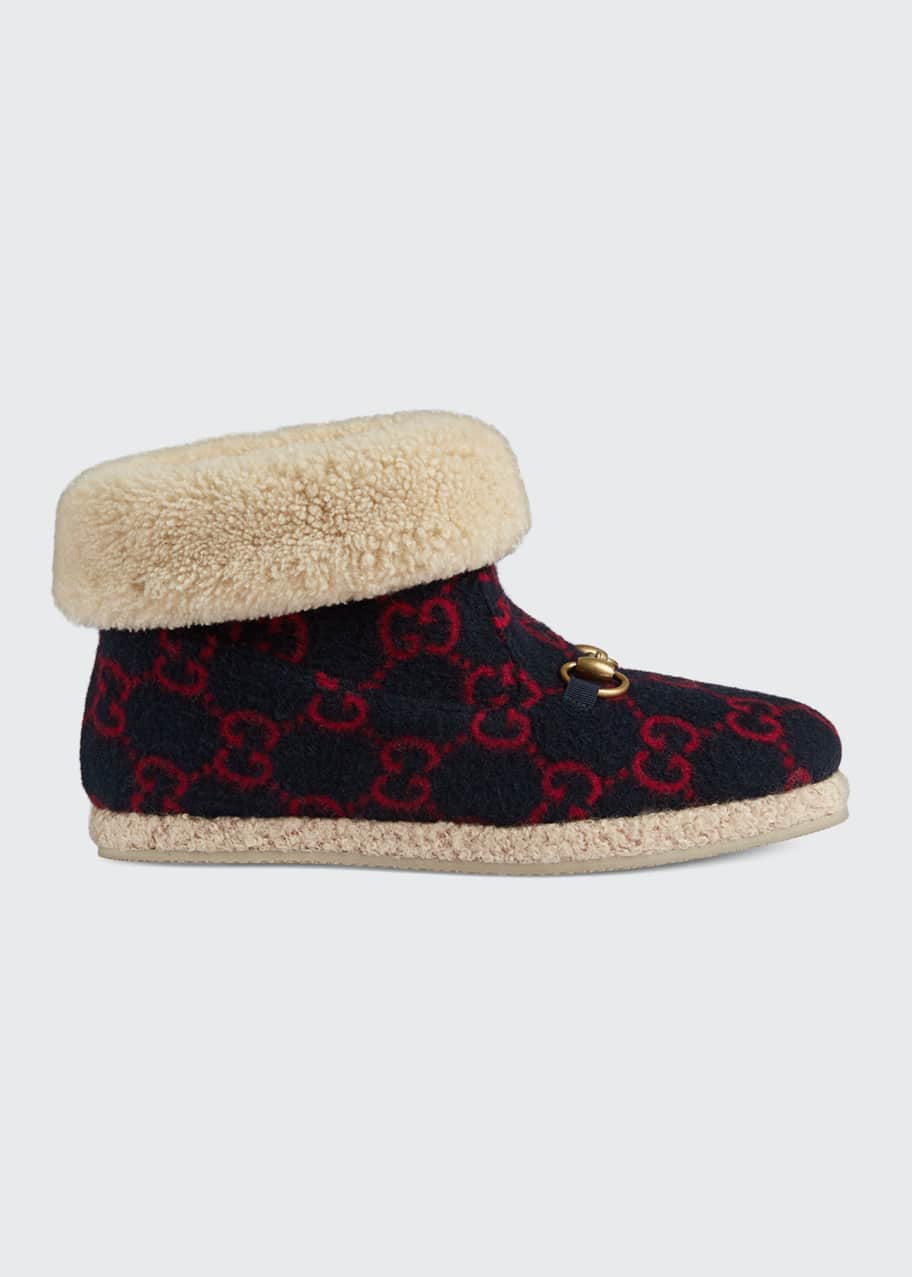 Image 1 of 1: Gucci Fria GG Wool Booties
