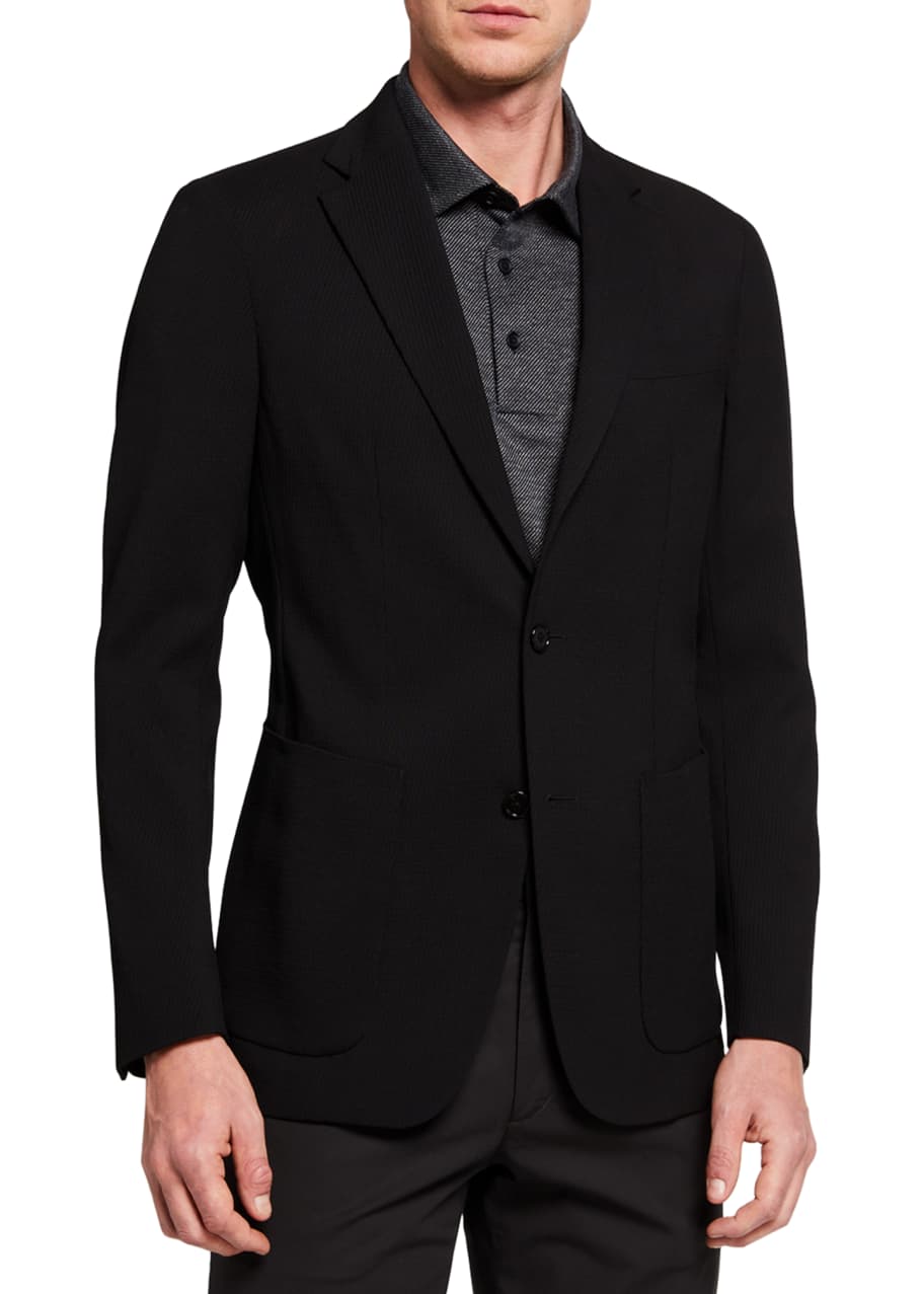 Image 1 of 1: Men's New Chambers Seersucker Two-Button Jacket