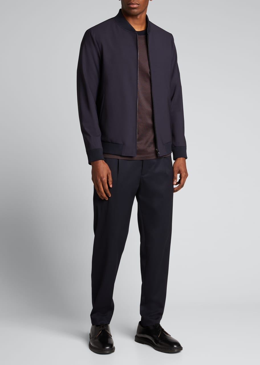 Theory Men's Aiden Solid Wool Bomber Jacket - Bergdorf Goodman