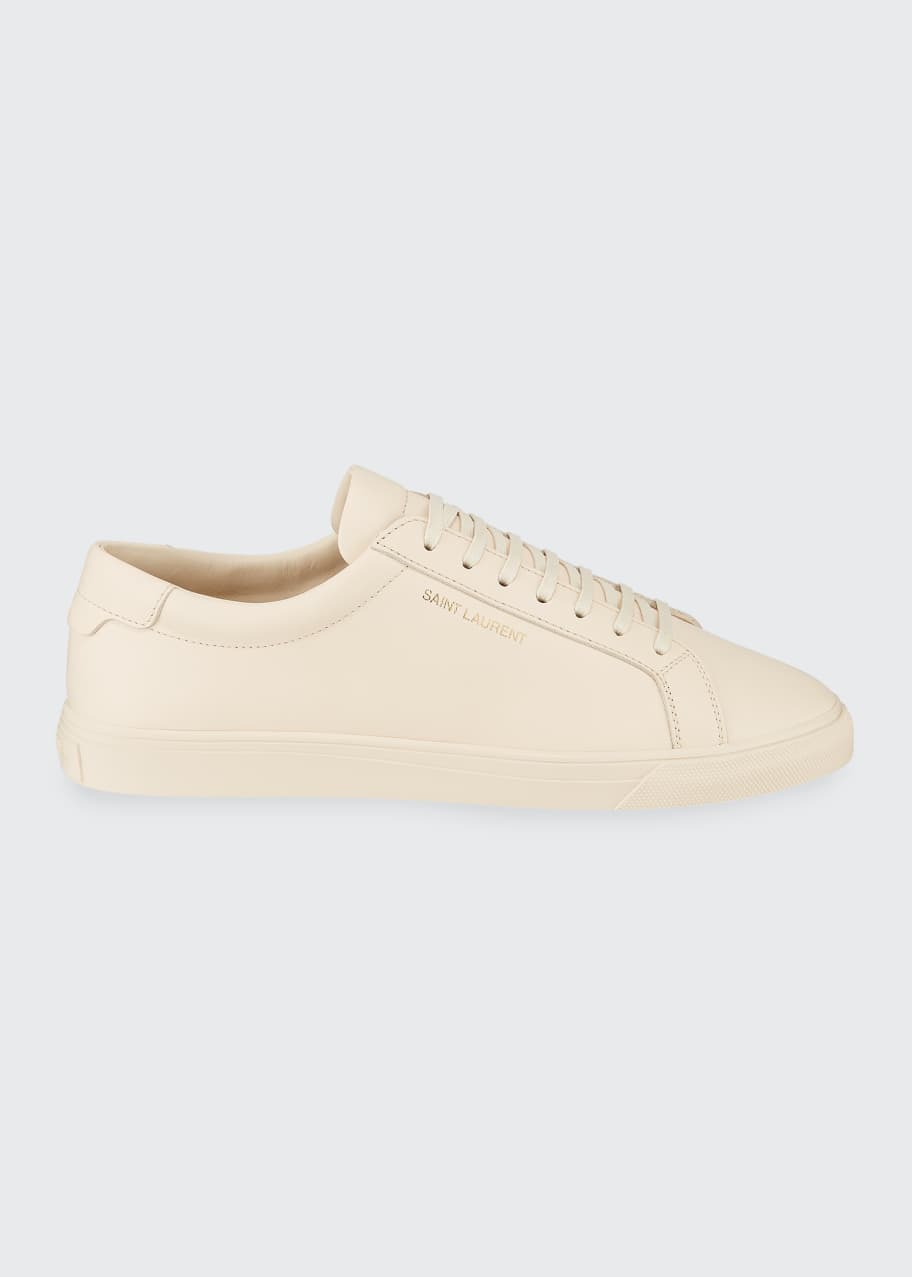 Saint Laurent Andy Leather Lace-Up Sneakers Bergdorf Goodman