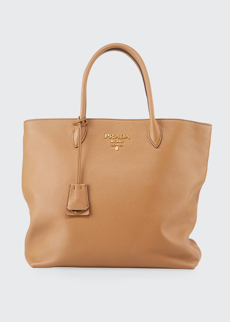 Prada Daino Shopper Tote Bag w/ Removable Crossbody Strap Bergdorf Goodman
