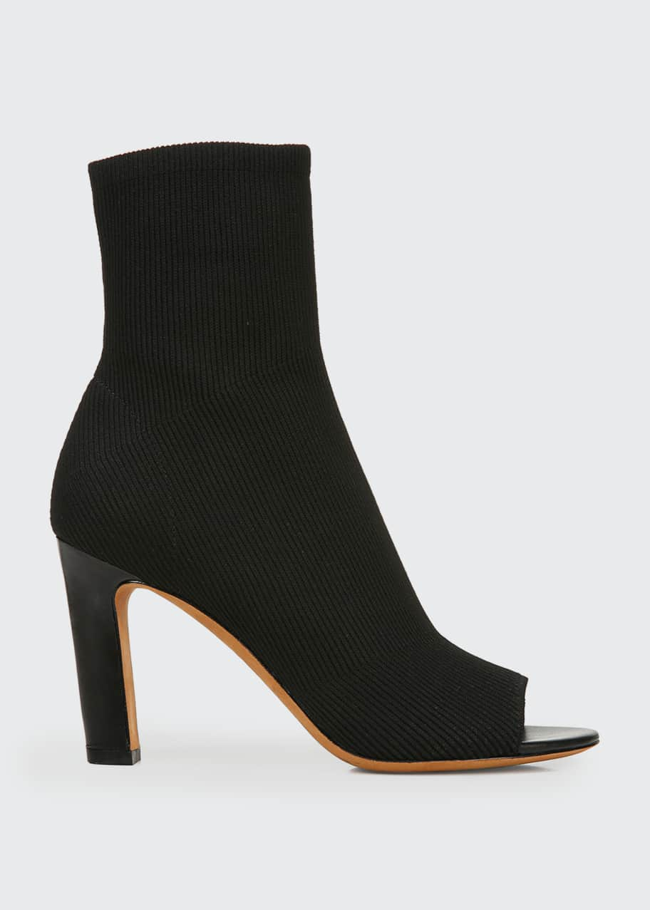 Image 1 of 1: Ezra Open-Toe Knit Booties