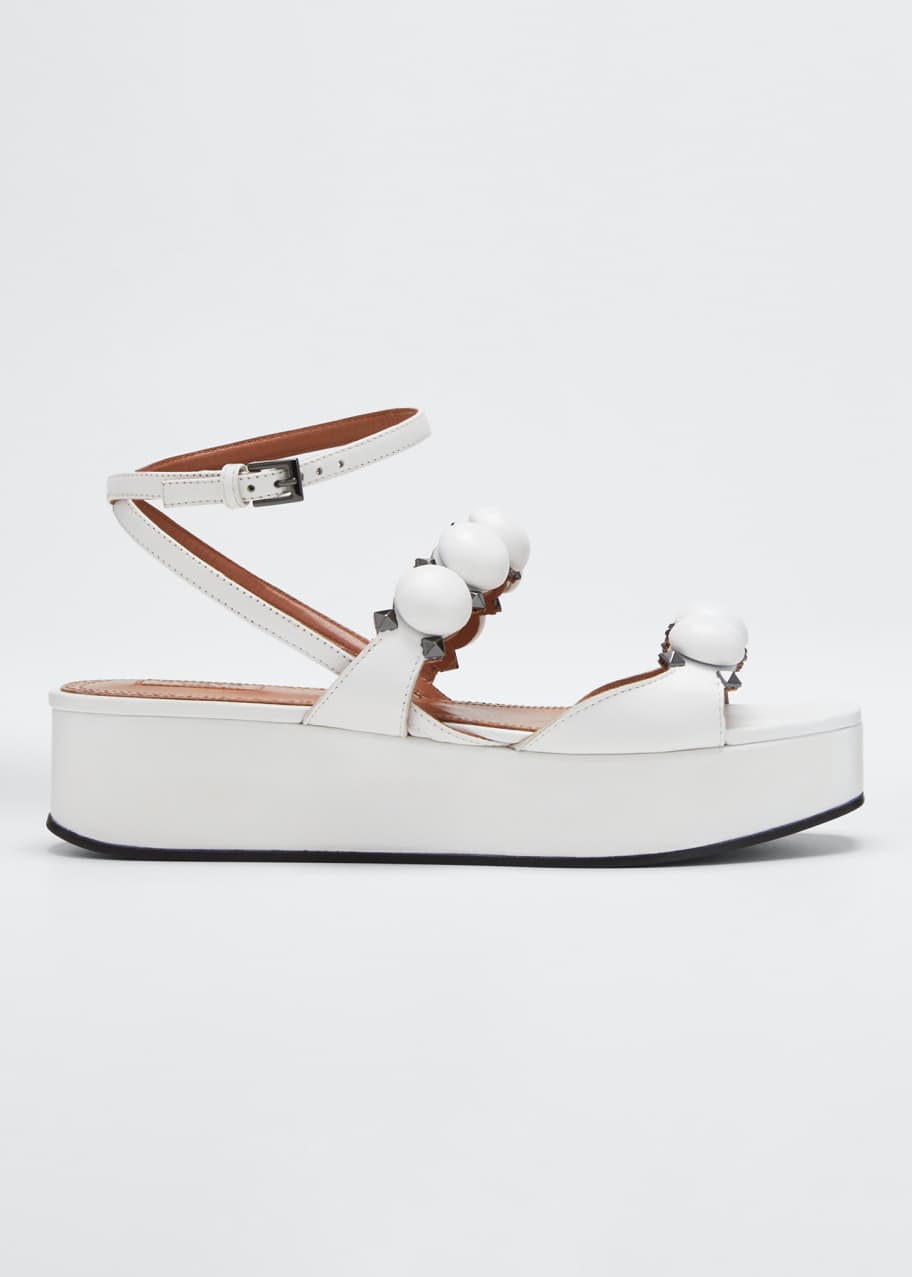 Image 1 of 1: Bombe Stud Leather Platform Sandals