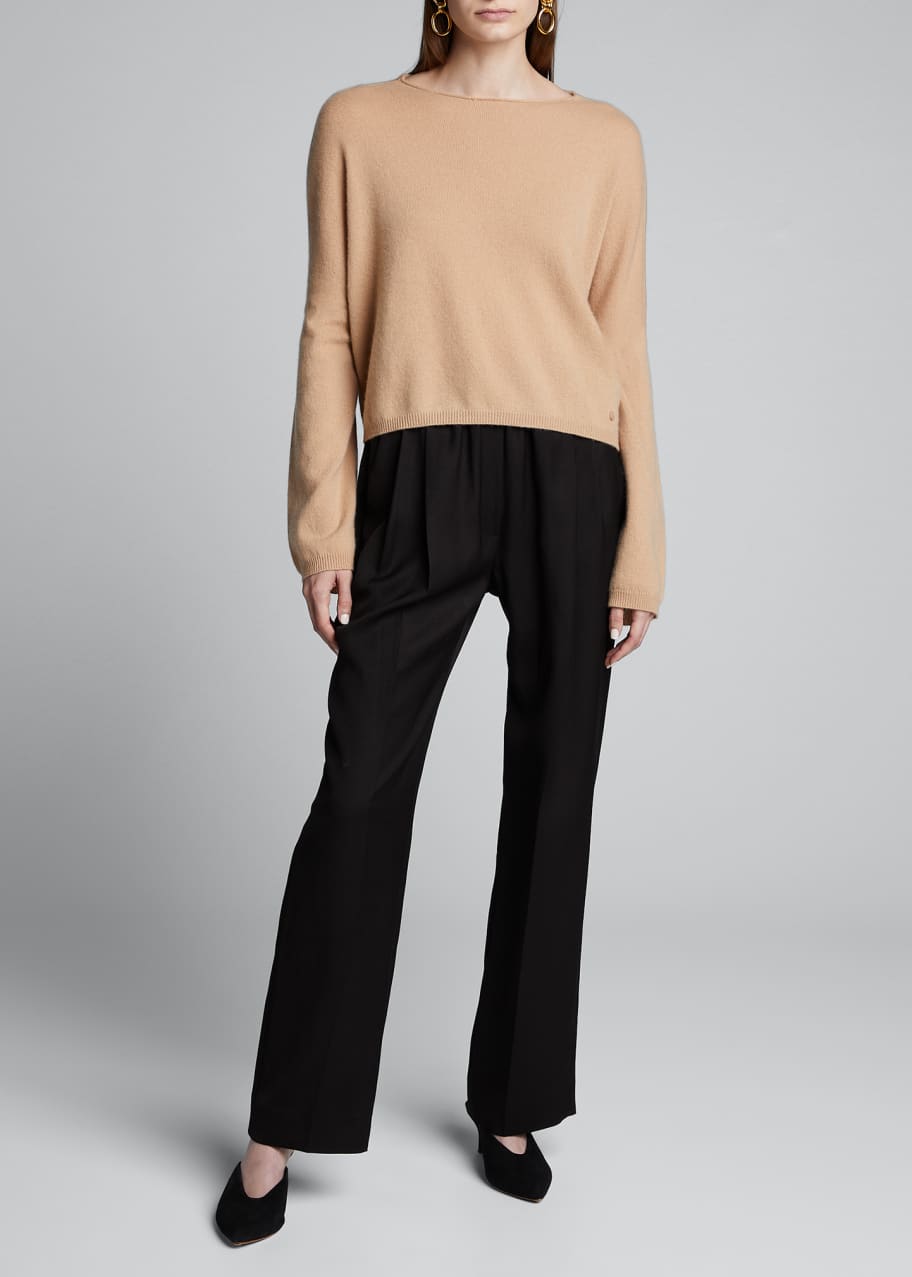 Image 1 of 1: Cashmere Cropped Boxy Sweater