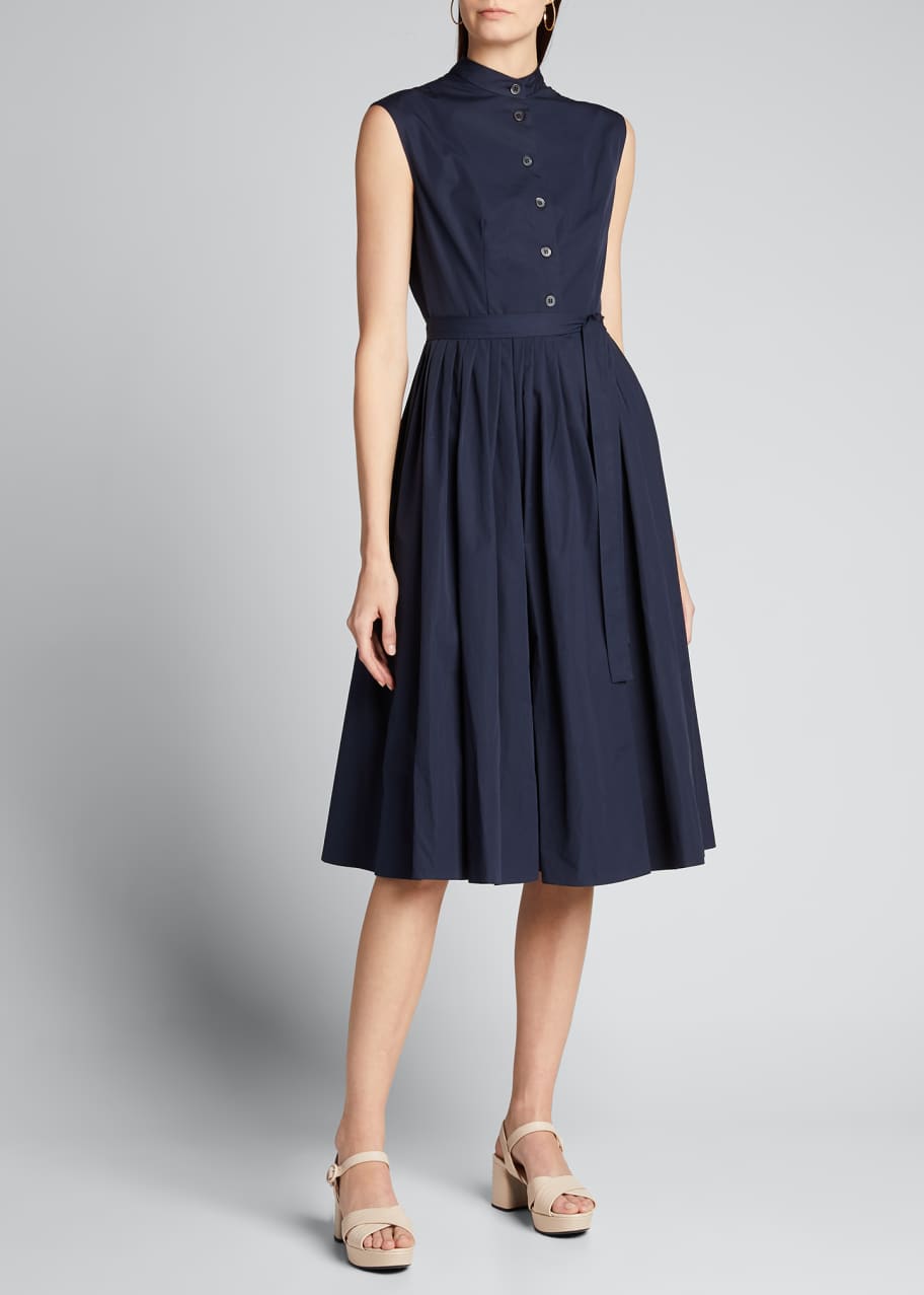 Prada Sleeveless Cotton-Poplin Shirtdress - Bergdorf Goodman