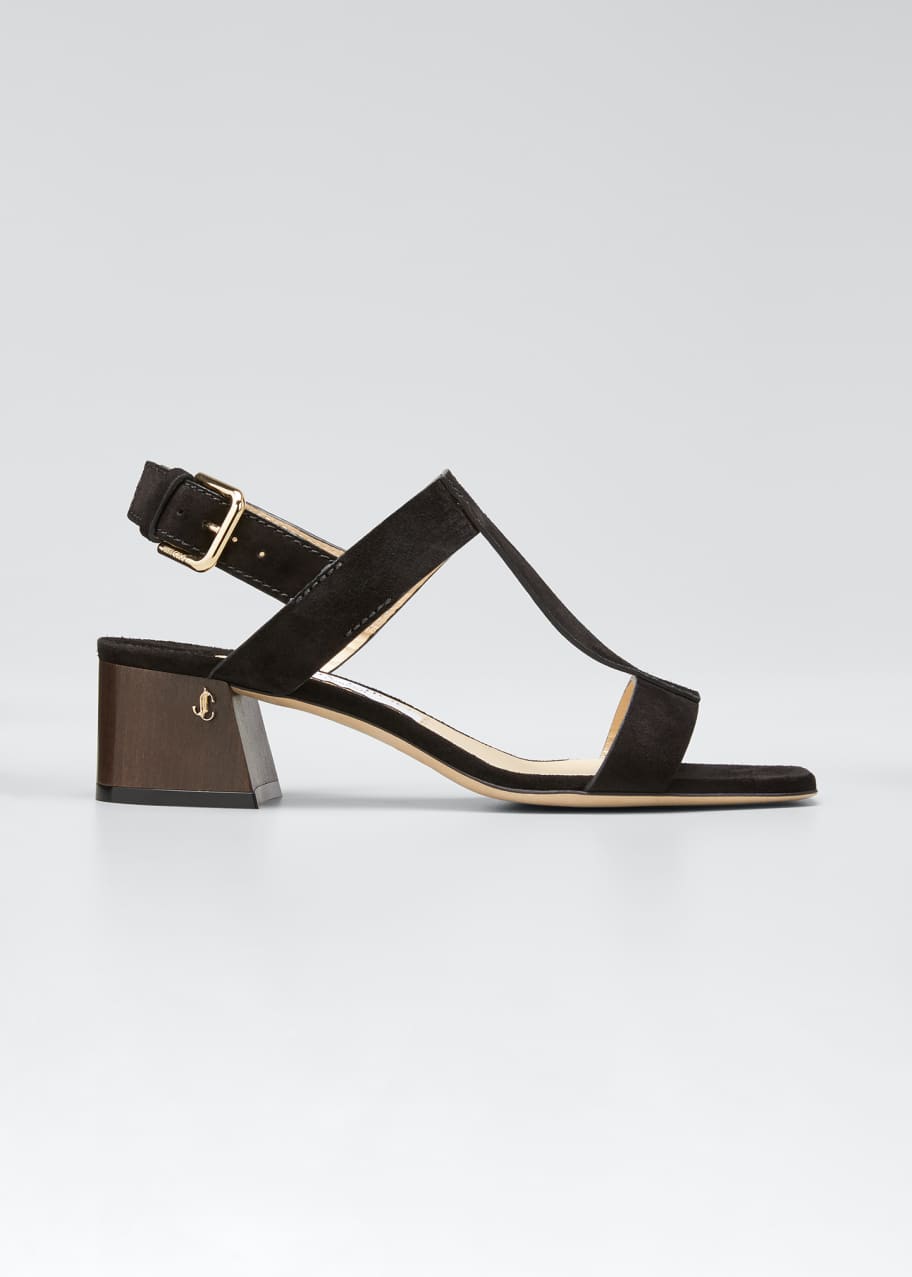 Jimmy Choo Jin Suede Block Heel Sandals Bergdorf Goodman