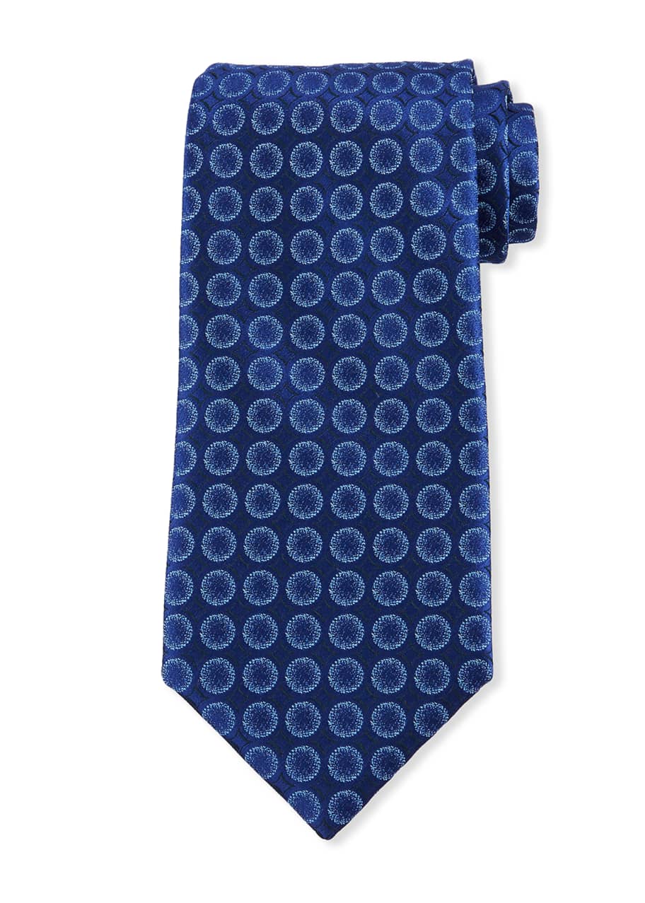 Image 1 of 1: Men's Sanded Circles Silk Tie