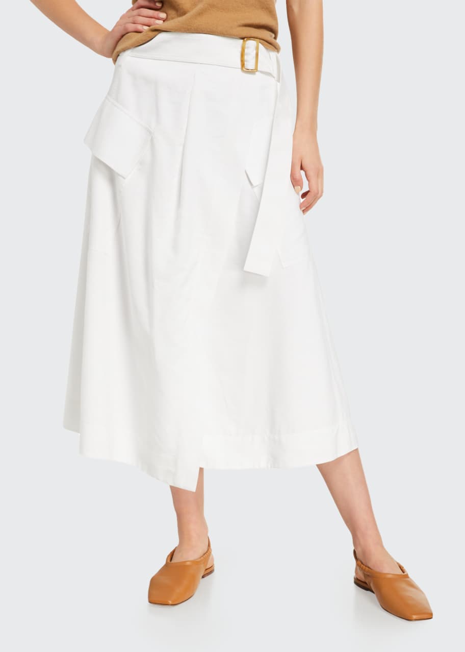 Vince Belted Utility Midi Skirt Bergdorf Goodman