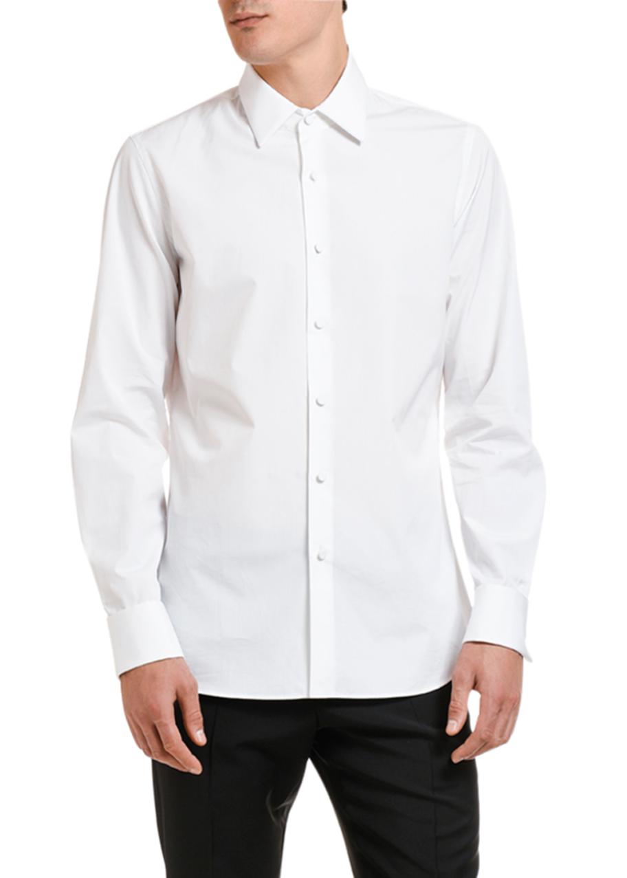 Prada Men's Solid Point-Collar Sport Shirt - Bergdorf Goodman