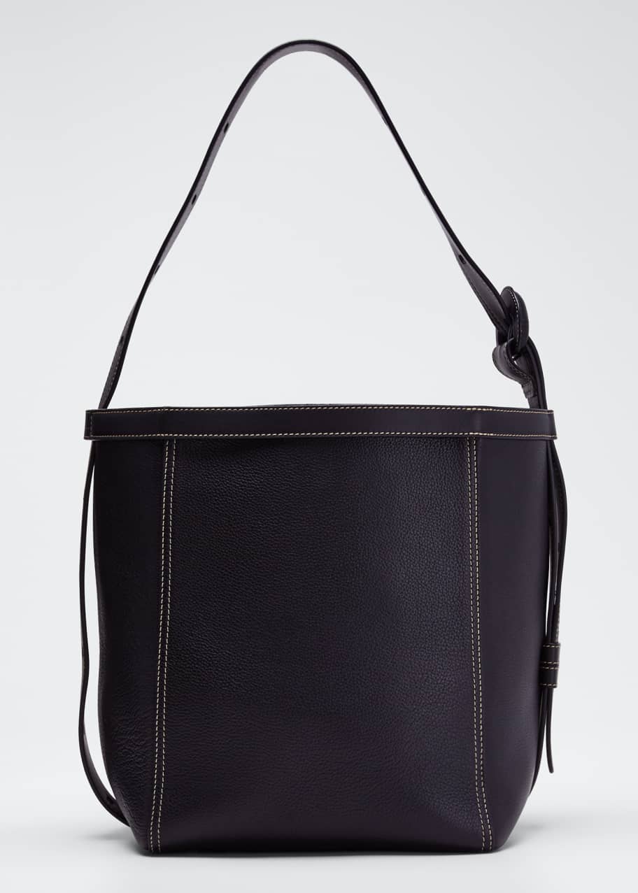 Image 1 of 1: Leather Tonne Hobo Bag