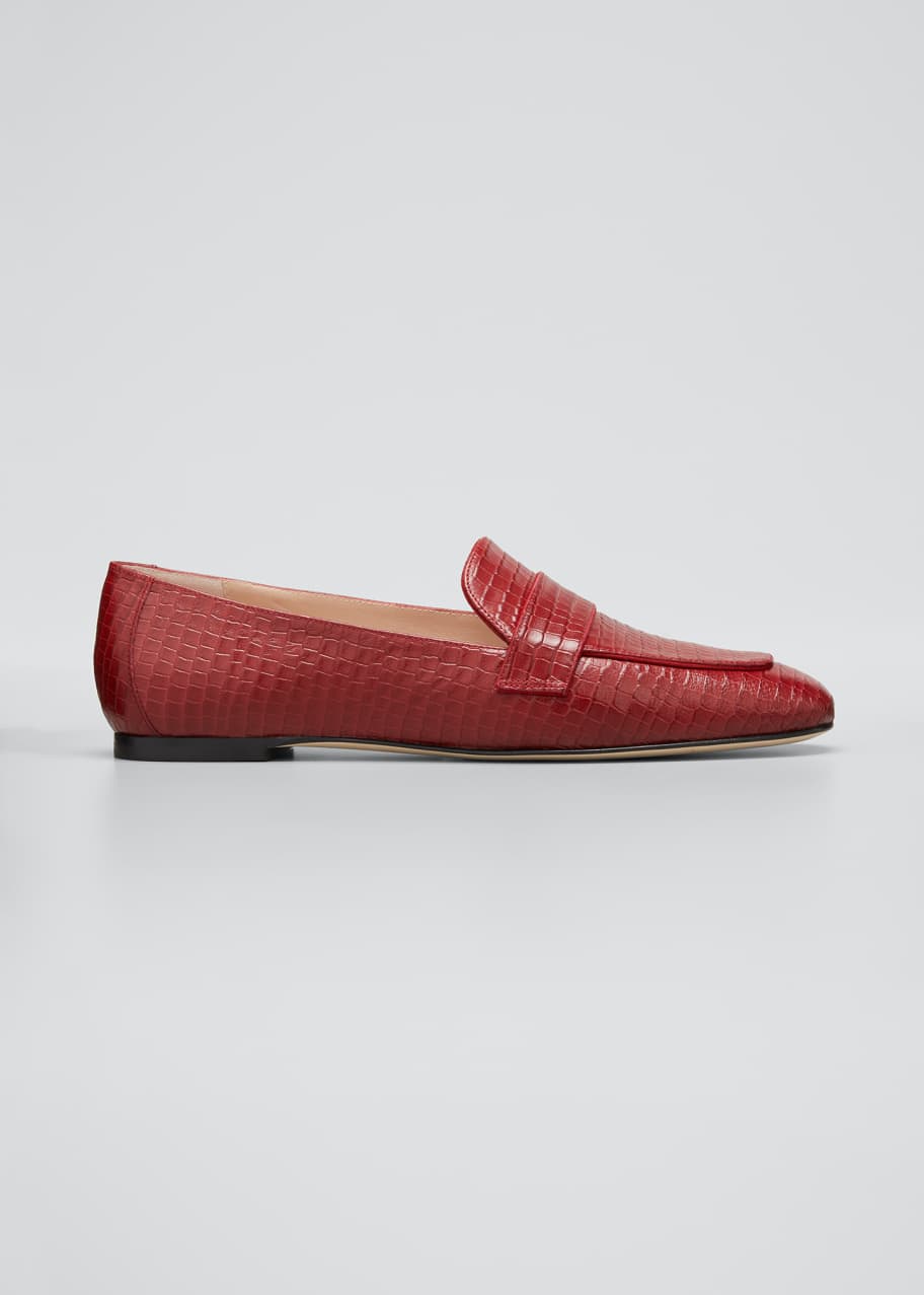 Image 1 of 1: Payson Mock-Croc Penny Loafers