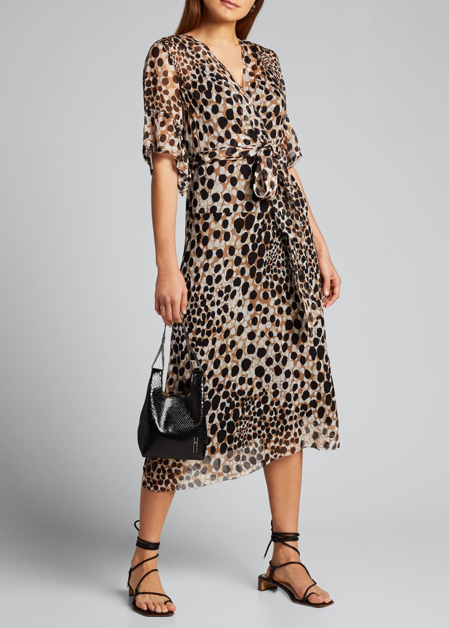 Ava Leopard Print Short Sleeve Dress