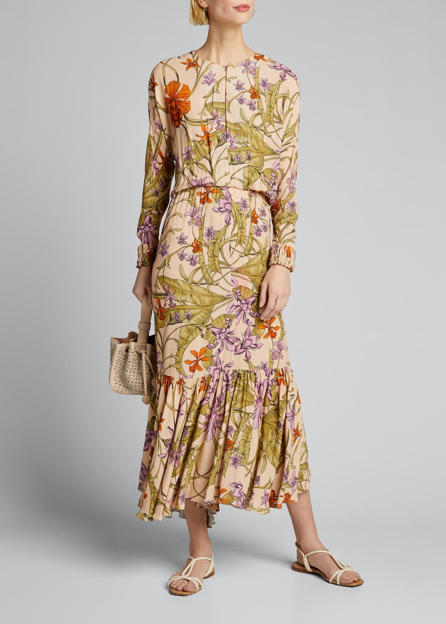 Johanna Ortiz Chosen Elements Ruffle-Hem Jersey Dress - Bergdorf Goodman