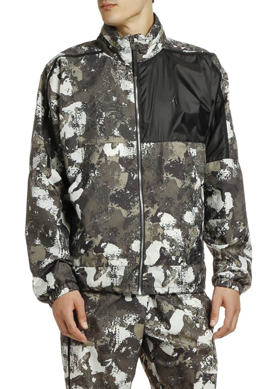 Image 1 of 1: Men's Cross Camo Nylon Wind-Resistant Jacket