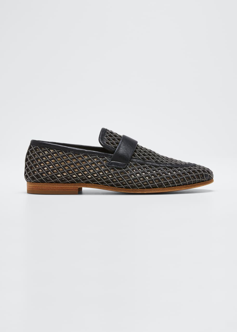Image 1 of 1: Monili Leather Laser-Cut Loafers