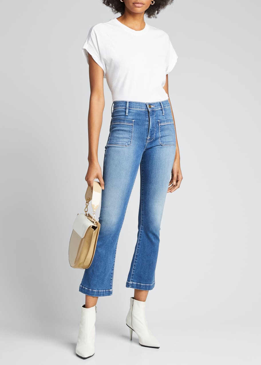 Frame le bardot crop flare store