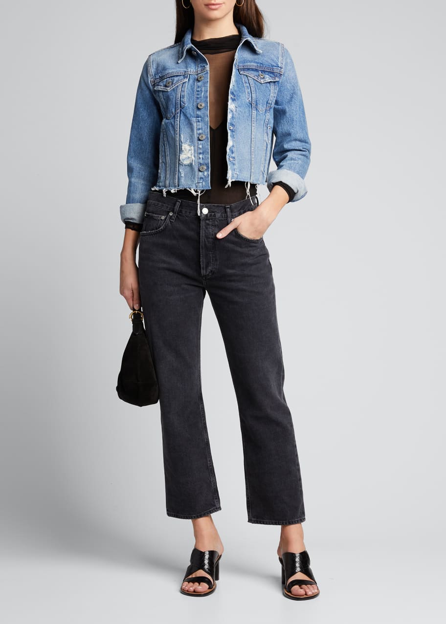 Cara Distressed Denim Jacket