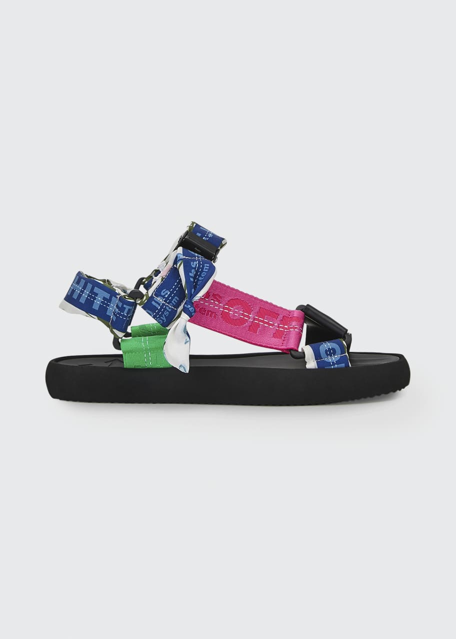Off White Micro Trek Nylon Logo Sandals Bergdorf Goodman