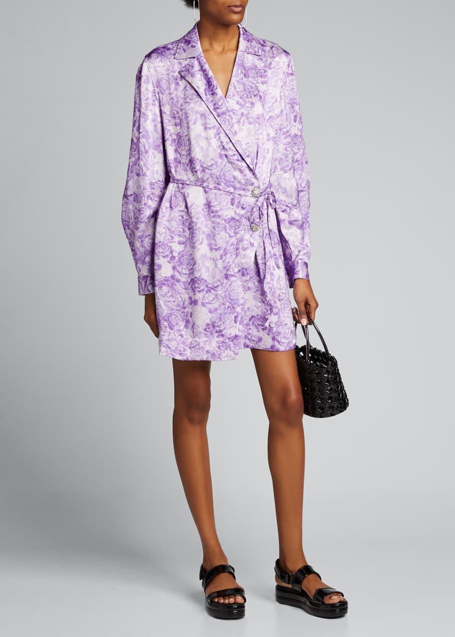 Ganni heavy cheap satin dress