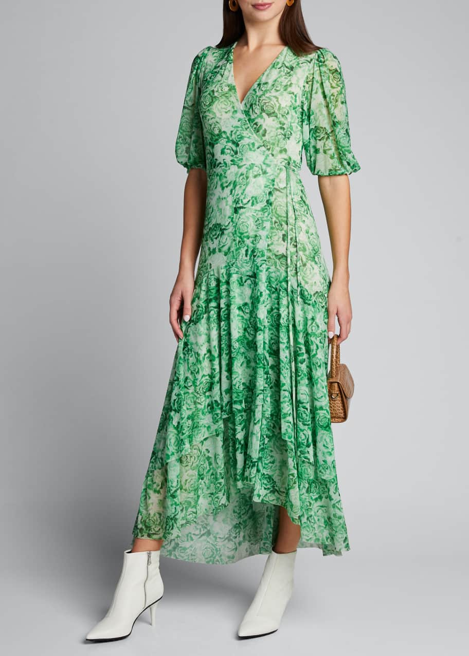 Ganni printed mesh dress discount