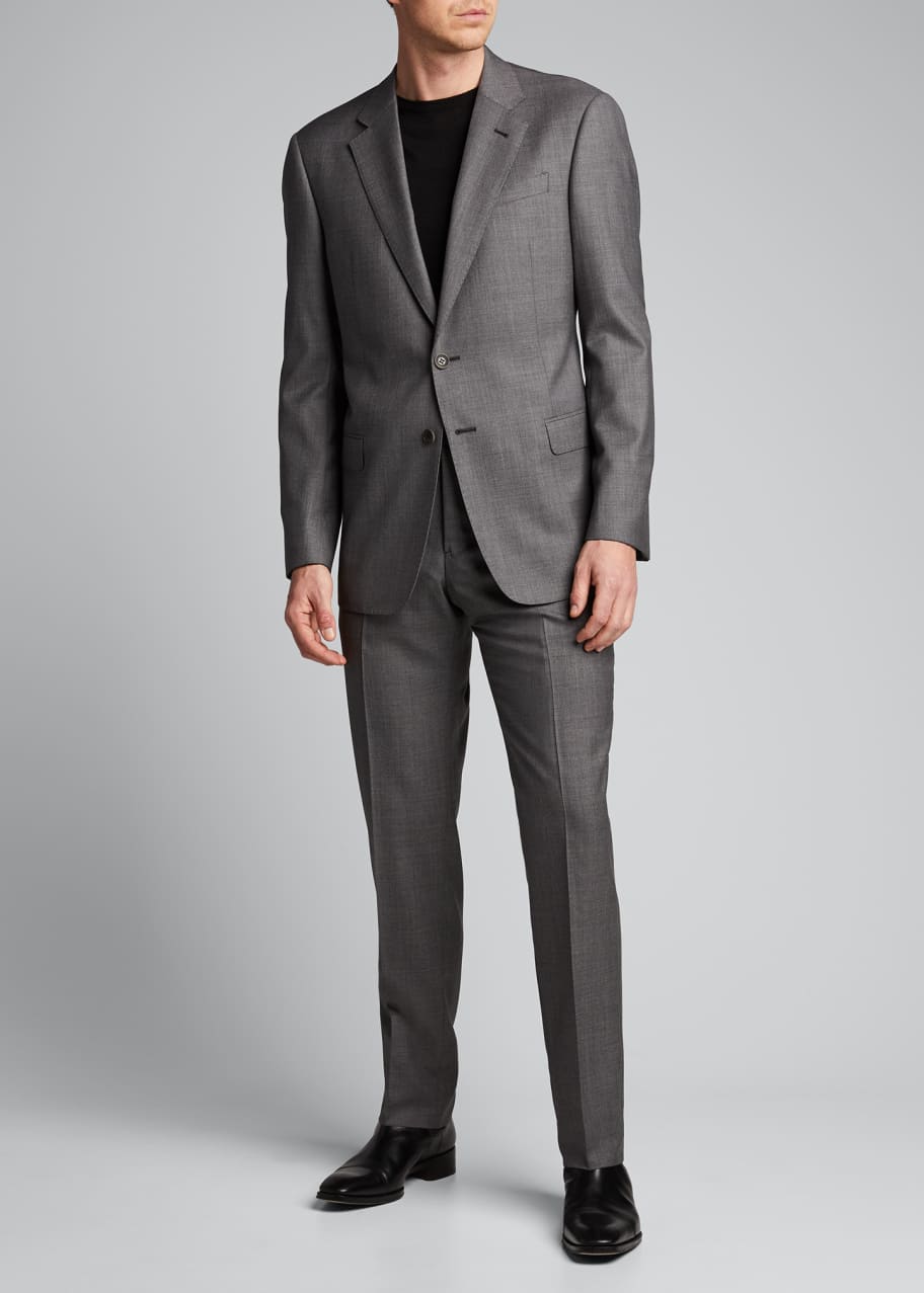 Giorgio Armani Men's Two-Piece Sharkskin Suit - Bergdorf Goodman