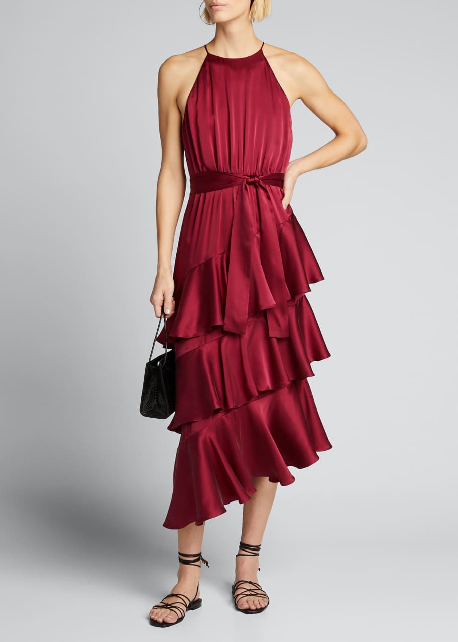Zimmermann Tiered Silk Picnic Midi Dress Bergdorf Goodman
