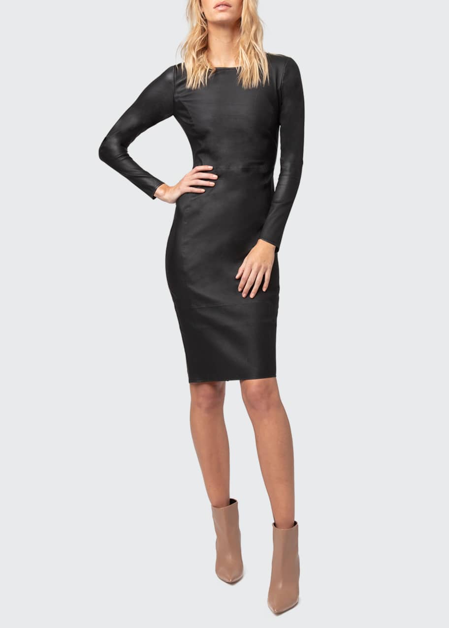 AS by DF Mrs. Smith Stretch Leather Dress - Bergdorf Goodman