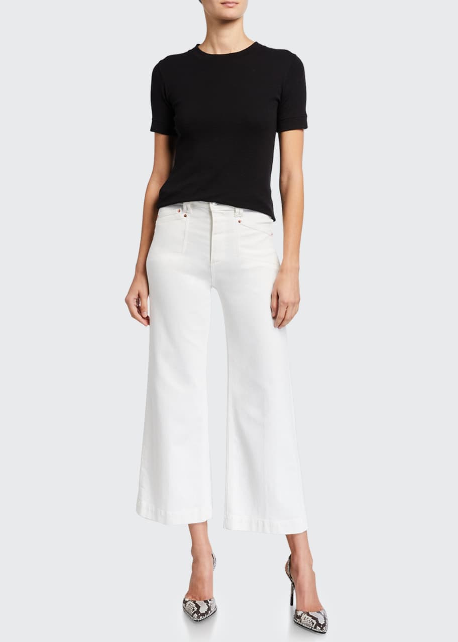 Image 1 of 1: Anessa Cropped Wide-Leg Jeans