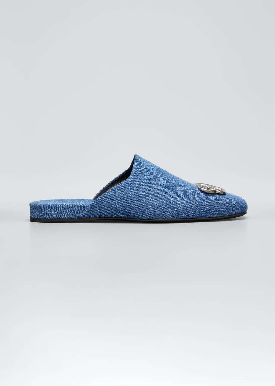 Balenciaga denim mules discount
