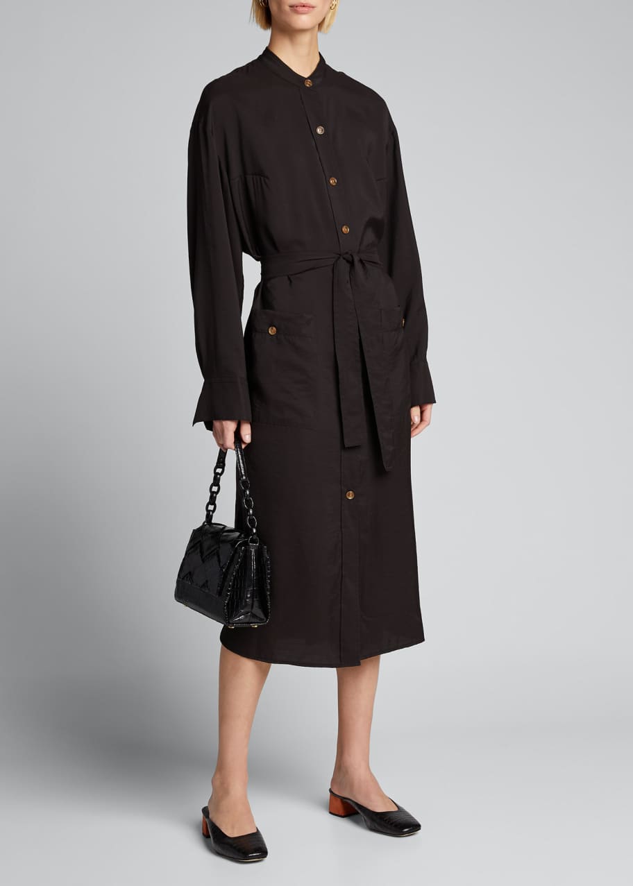 Vince belted button down dress deals