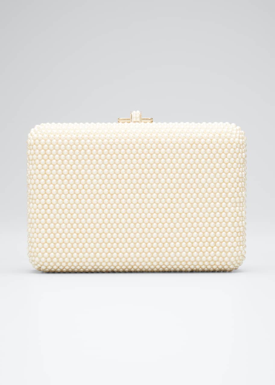 Image 1 of 1: Slim Slide Pearly Evening Clutch Bag