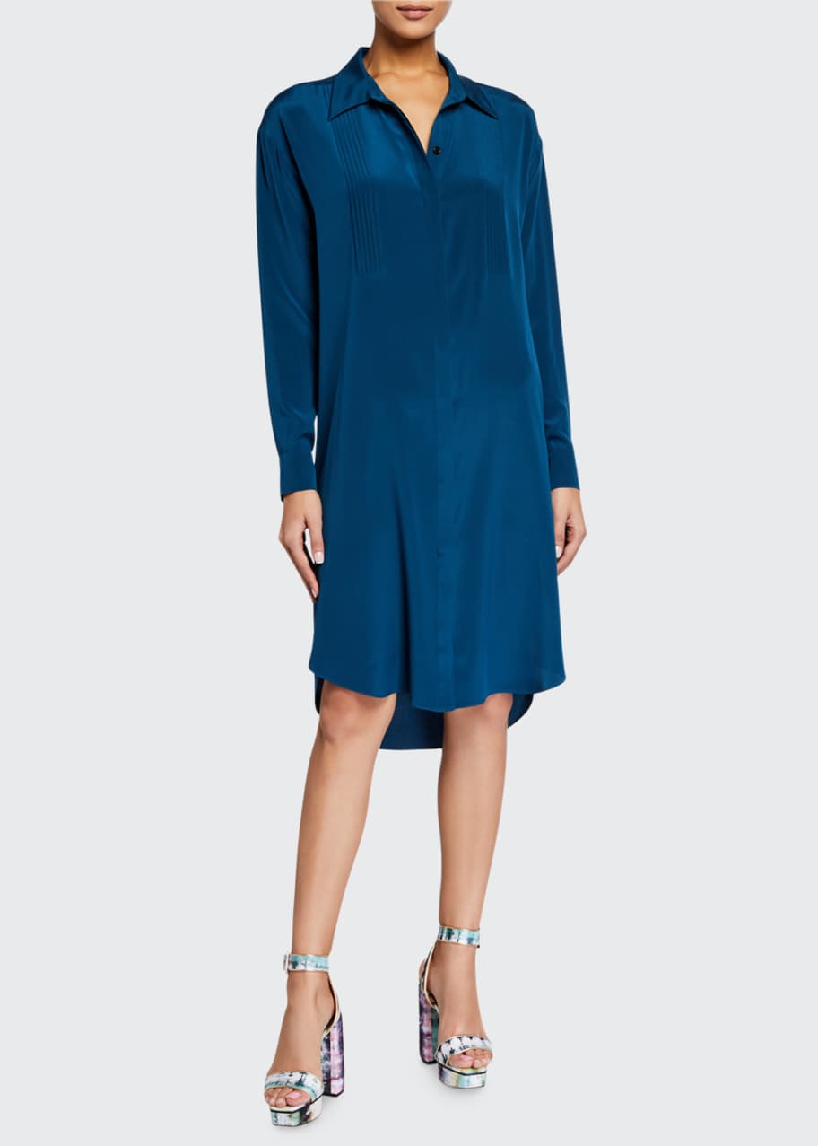 diane von furstenberg silk shirt dress Diane Von Furstenberg Striped silk shirt dress|11755DVFCSMPA
