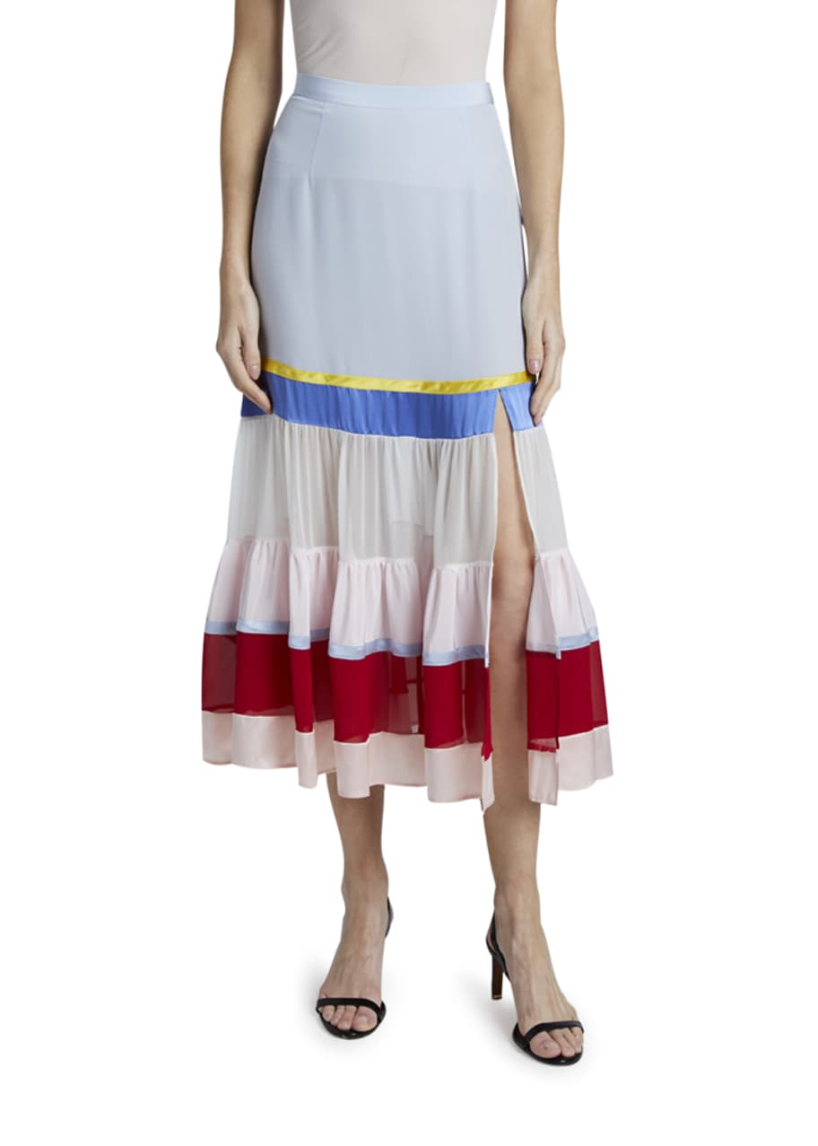 Image 1 of 1: Jib Colorblocked Flounce Skirt