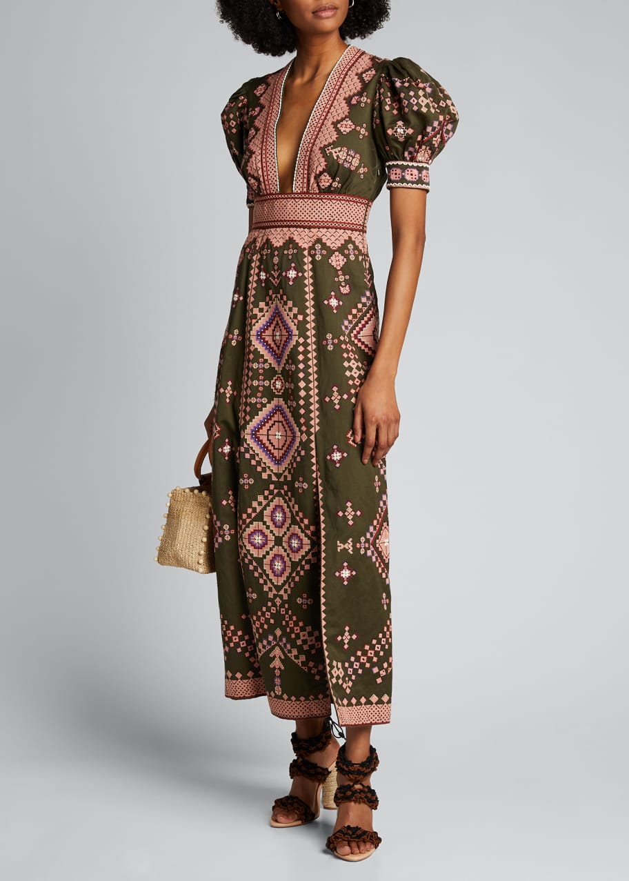 Ulla johnson new arrivals embroidered dress