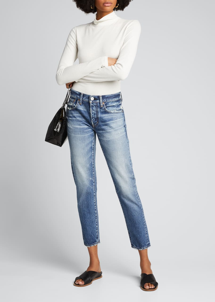 MOUSSY VINTAGE Vienna Tapered Mid-Rise Jeans - Bergdorf Goodman