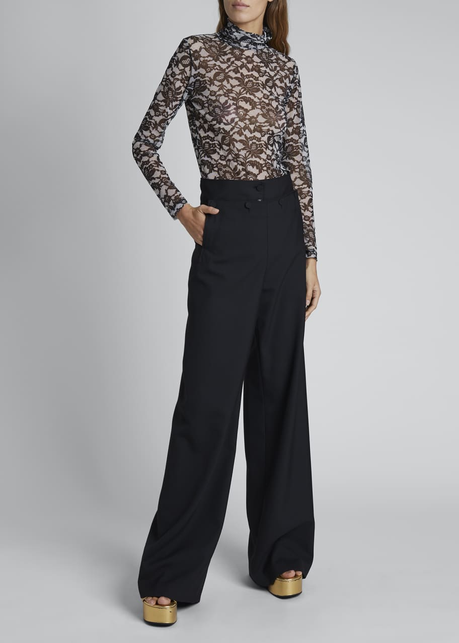 Image 1 of 1: Hotala Lace Turtleneck Top