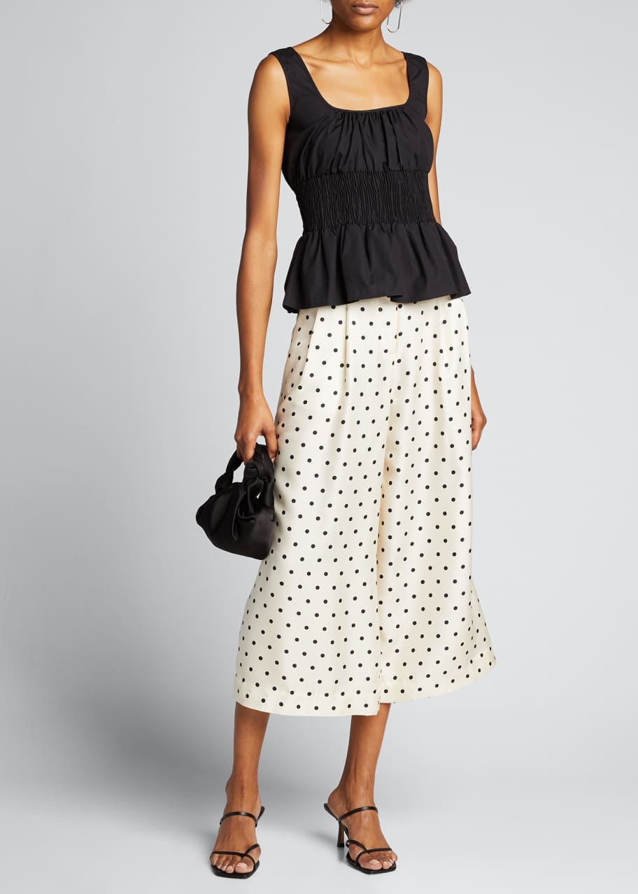 Image 1 of 1: Printed Pleated Culotte Pants