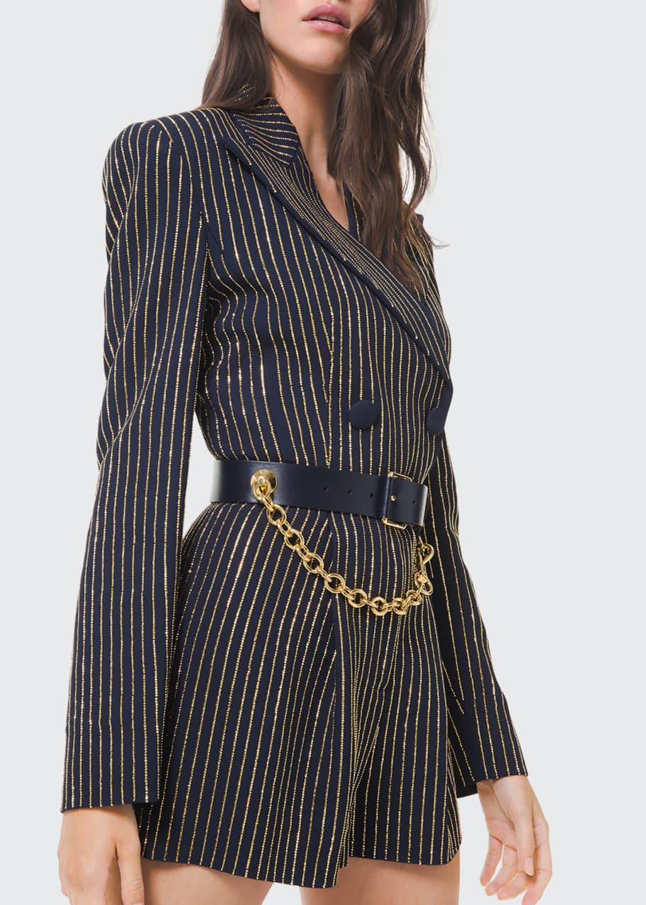 Michael kors striped jumpsuit sale