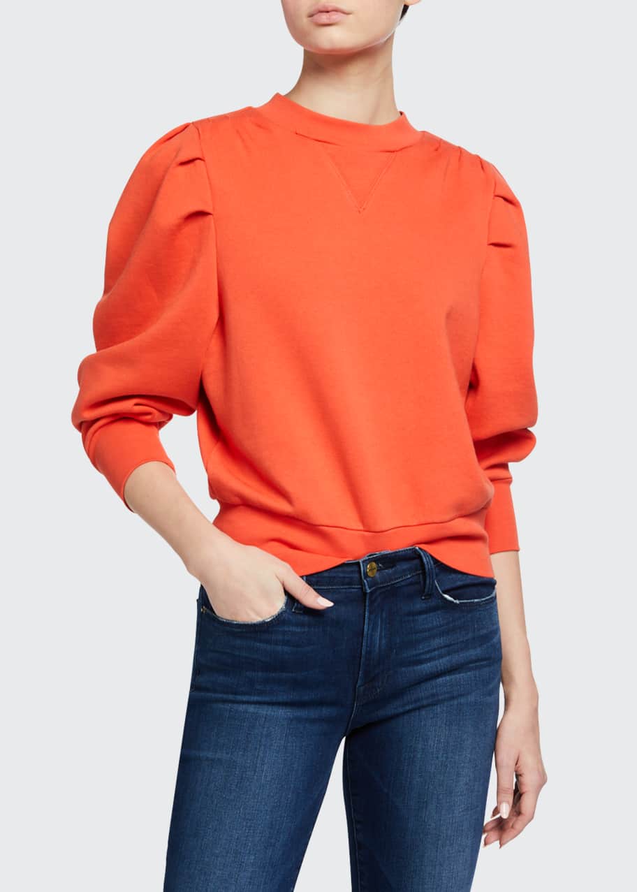 Frame shirred sweatshirt best sale