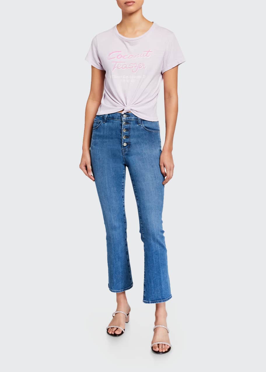 Image 1 of 1: Lillie High-Rise Crop Flare Jeans