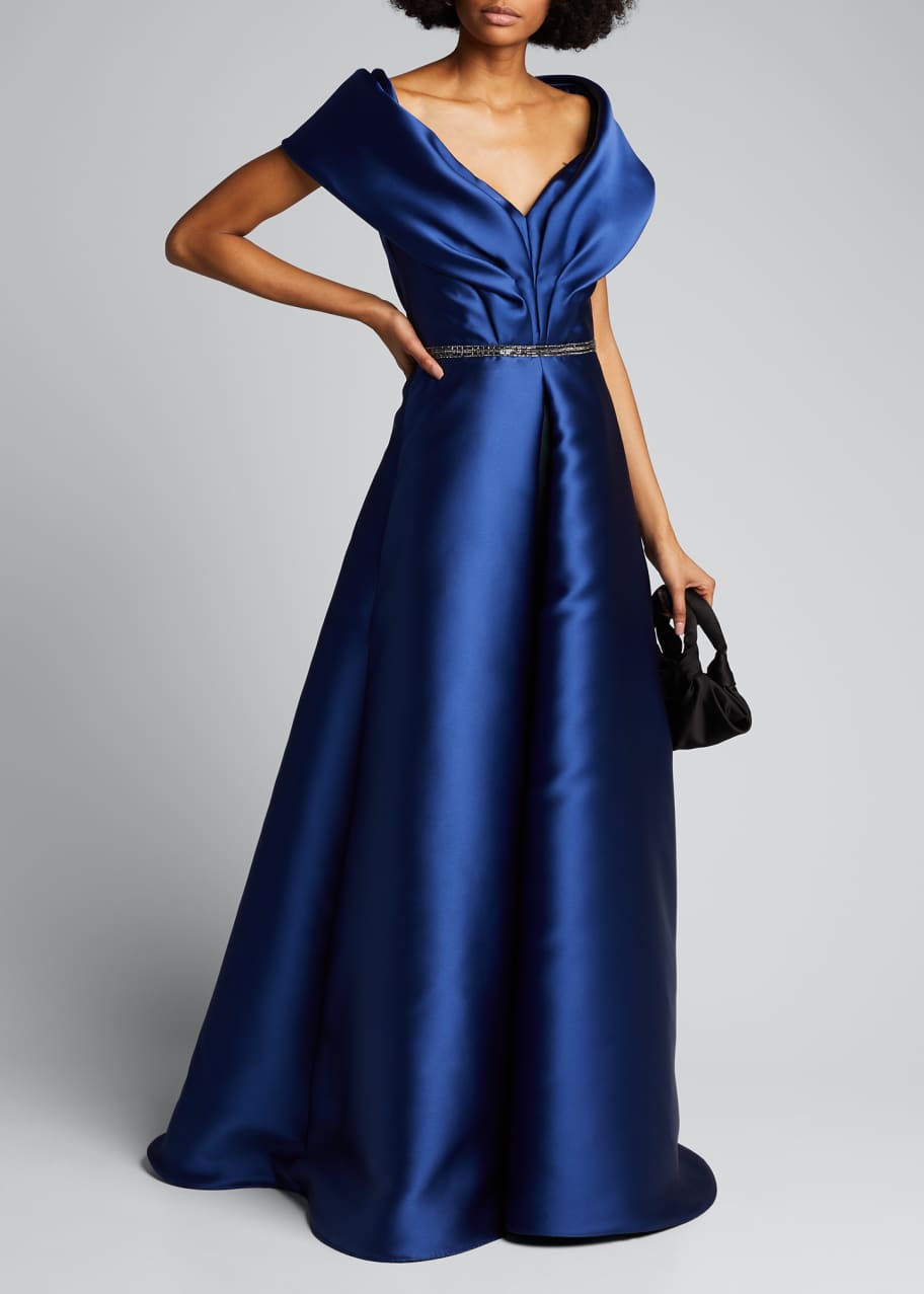Image 1 of 1: Portrait Collar Gown