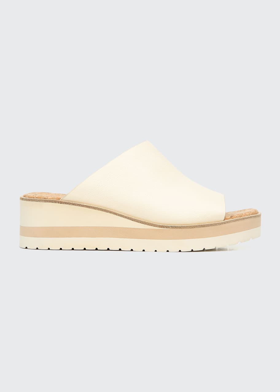Image 1 of 1: Sarria Asymmetrical Leather Slide Sandals